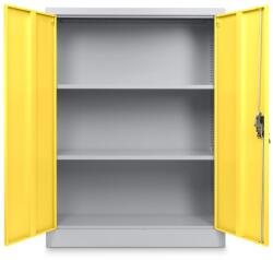 Rauman Dulap metalic universal mediu, 90 x 40 x 120 cm, încuietoare cu cilindru, galben - ral 1023 Dulap arhivare