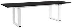 Rauman Masă înălțime reglabilă OfficeTech Strong 240 x 80 cm, picioare albe, negru