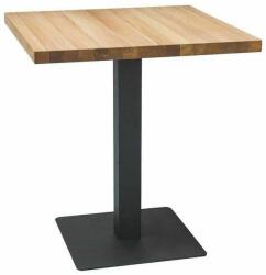 SIGNAL MEBLE Masă de bucătărie Puro 60 x 60 cm - plăci aglomerate, stejar / negru (PUROLAMD60)