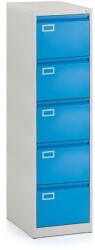 Rauman Dosar metalic A4 - 5 sertare, 45, 5 x 62 x 162, 5 cm, incuietoare cilindrica, albastru - ral 5012 Dulap arhivare