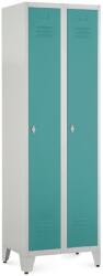 Rauman Dulap metalic, 60 x 50 x 191, 5 cm, picioare reglabile, încuietoare pentru lacăt, verde - ral 6033