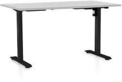 Rauman Masa inaltime reglabila OfficeTech A, 140 x 80 cm, bază neagră, gri deschis