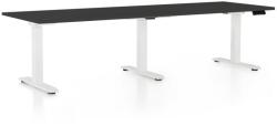 Rauman Masa inaltime reglabila OfficeTech Long, 240 x 80 cm, bază albă, negru