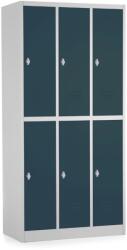Rauman Dulap metalic - 6 cutii, 90 x 45 x 185 cm, blocare cu rotire, antracit - ral 7016