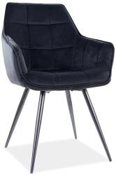SIGNAL MEBLE Scaun de bucaterie Lilia Velvet, negru (LILIAVCC)