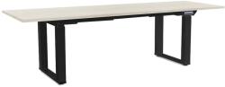 Rauman Masă înălțime reglabilă OfficeTech Strong 240 x 80 cm, picioare negre, frasin alb