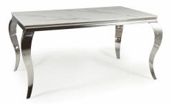 SIGNAL MEBLE Masa de bucaterie Prince II 180 x 90 cm, marmura/argint (PRINCECBCH180)