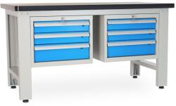 Rauman Masa atelier Solid MDF-33, 150 cm, 2 cutii suspendate, negru