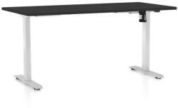 Rauman Masa inaltime reglabila OfficeTech A, 160 x 80 cm, bază albă, negru