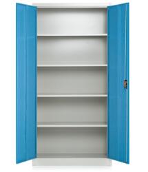 Rauman Dulap metalic universal, 90 x 40 x 185 cm, încuietoare cu cilindru, albastru - ral 5012 (C01) Dulap arhivare