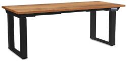 Rauman Masă înălțime reglabilă OfficeTech Strong 180 x 80 cm, picioare negre, stejar auriu