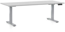Rauman Masa inaltime reglabila OfficeTech D, 180 x 80 cm, bază gri, gri deschis