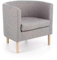 Halmar Fotoliu Clubby, gri / lemn natural (V-PL-CLUBBY-FOT)