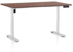 Rauman Masa inaltime reglabila OfficeTech B, 120 x 80 cm, bază albă, nuca