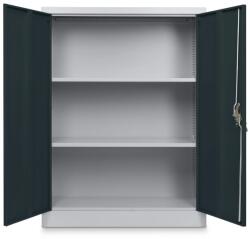 Rauman Dulap metalic universal mediu, 90 x 40 x 120 cm, încuietoare cilindru, antracit - ral 7016 - rauman24 - 949,00 RON Dulap arhivare