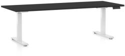 Rauman Masa inaltime reglabila OfficeTech D, 200 x 80 cm, bază albă, negru