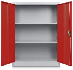 Rauman Dulap metalic universal mediu, 90 x 40 x 120 cm, încuietoare cu cilindru, roșu - ral 3000 Dulap arhivare