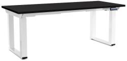 Rauman Masă înălțime reglabilă OfficeTech Strong 180 x 80 cm, picioare albe, negru