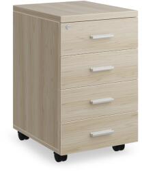 Rauman Container SimpleOffice 40 x 48 cm - 4 sertare, stejar deschis (CF-0466A_CF-8820) Comoda