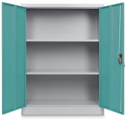 Rauman Dulap metalic universal mediu, 90 x 40 x 120 cm, încuietoare cu cilindru, verde - ral 6033 Dulap arhivare