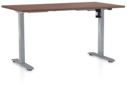 Rauman Masa inaltime reglabila OfficeTech A, 120 x 80 cm, bază gri, nuca