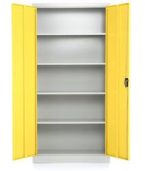 Rauman Dulap metalic universal, 90 x 40 x 185 cm, încuietoare cu cilindru, galben - ral 1023 Dulap arhivare
