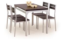 Halmar Set de sufragerie Malcolm 4+1, wenge / argintiu (V-CH-MALCOLM-ZESTAW-)