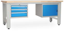 Rauman Masa atelier Stejar masiv-31, 210 cm, 2 cutii suspendate, stejar