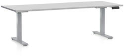Rauman Masa inaltime reglabila OfficeTech D, 200 x 80 cm, bază gri, gri deschis