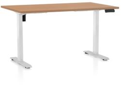 Rauman Masa inaltime reglabila OfficeTech B, 120 x 80 cm, bază albă, fag