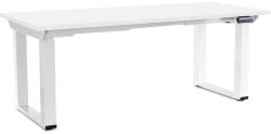 Rauman Masă înălțime reglabilă OfficeTech Strong 180 x 80 cm, picioare albe, alb