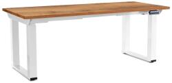 Rauman Masă înălțime reglabilă OfficeTech Strong 180 x 80 cm, picioare albe, stejar auriu