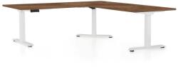 Rauman Masă înălțime reglabilă OfficeTech Angle, 180 x 200 cm, picioare albe, stejar silverjack