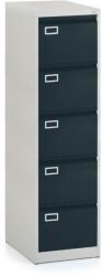 Rauman Dosar metalic A4 - 5 sertare, 45, 5 x 62 x 162, 5 cm, incuietoare cilindru, antracit - ral 7016 Dulap arhivare