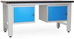 Rauman Masa atelier Solid MDF-11, 180 cm, 2 cutii suspendate, negru