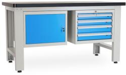 Rauman Masa atelier Solid MDF-14, 150 cm, 2 cutii suspendate, negru