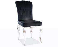 SIGNAL MEBLE Scaun de bucaterie Prince Velvet, negru (PRINCEVCHC)
