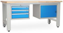 Rauman Masa atelier Stejar masiv-31, 180 cm, 2 cutii suspendate, stejar