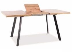 SIGNAL MEBLE Masă de bucătărie Kubelis, stejar artisan / negru (BRICKDAC120)