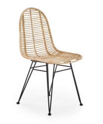 Halmar Scaun de bucaterie Linus, ratan/negru (V-CH-K/337-KR-NATURA)