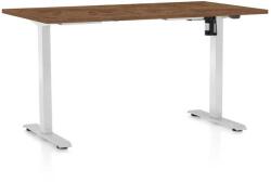 Rauman Masă înălțime reglabilă OfficeTech A, 120 x 80 cm, picioare albe, stejar silverjack