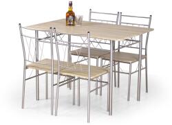 Halmar Set de sufragerie Faust 4+1, stejar sonoma / argintiu (V-CH-FAUST-ZESTAW)