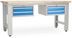 Rauman Masa atelier Stejar masiv-22, 180 cm, 2 cutii suspendate, stejar