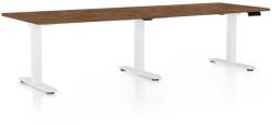 Rauman Masă înălțime reglabilă OfficeTech Long, 240 x 80 cm, picioare albe, stejar silverjack