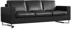 Rauman Canapea Herold, cu trei locuri, neagra (S91.3_BLACKPU) Canapea