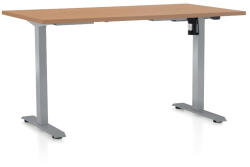 Rauman Masa inaltime reglabila OfficeTech A, 140 x 80 cm, bază gri, fag