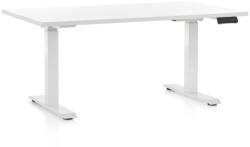 Rauman Masa inaltime reglabila OfficeTech D, 120 x 80 cm, bază albă, alb