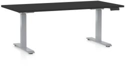 Rauman Masa inaltime reglabila OfficeTech D, 160 x 80 cm, bază gri, negru