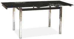 SIGNAL MEBLE Masa de bucaterie Kral, negru/argintiu (GD017)