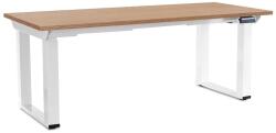Rauman Masă înălțime reglabilă OfficeTech Strong 180 x 80 cm, picioare albe, stejar